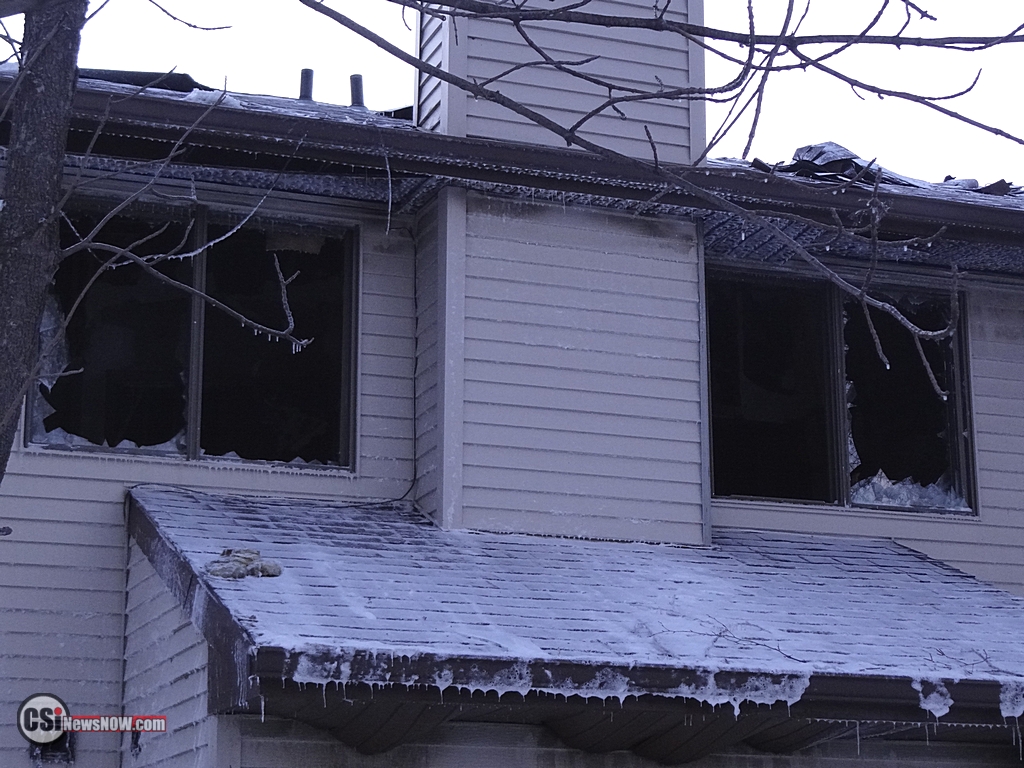 Townhouse fire in SW Jamestown     CSi photo